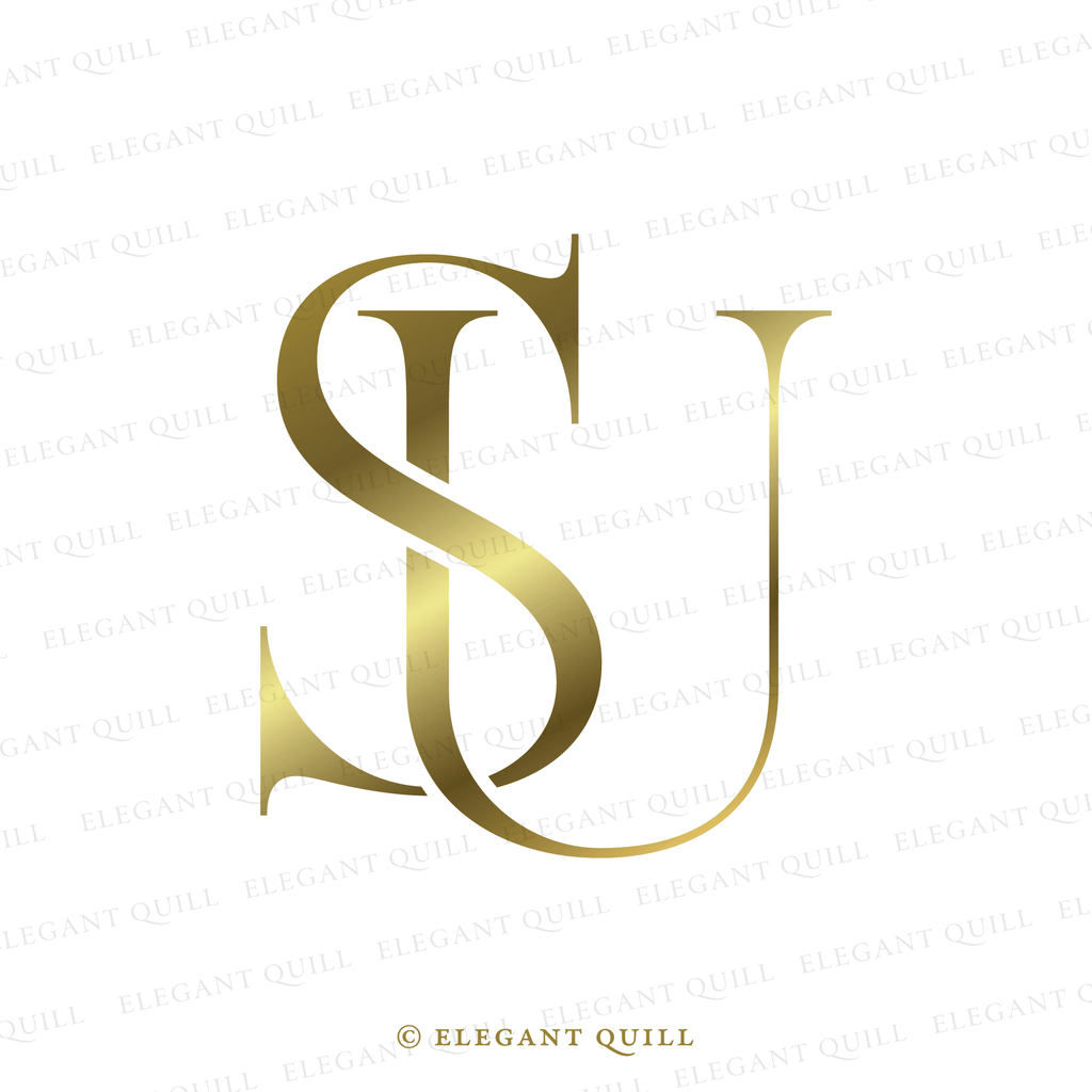 modern logo, SU initials