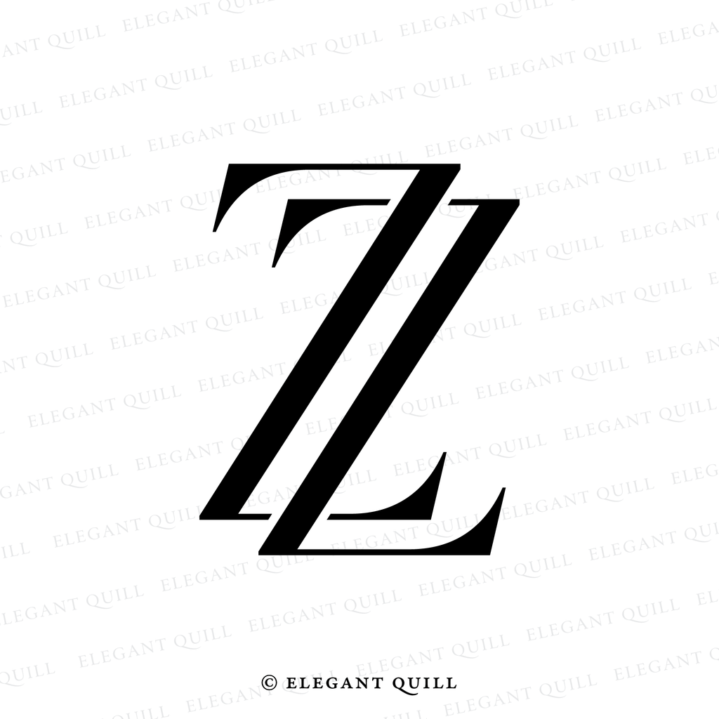 modern logo, ZZ initials