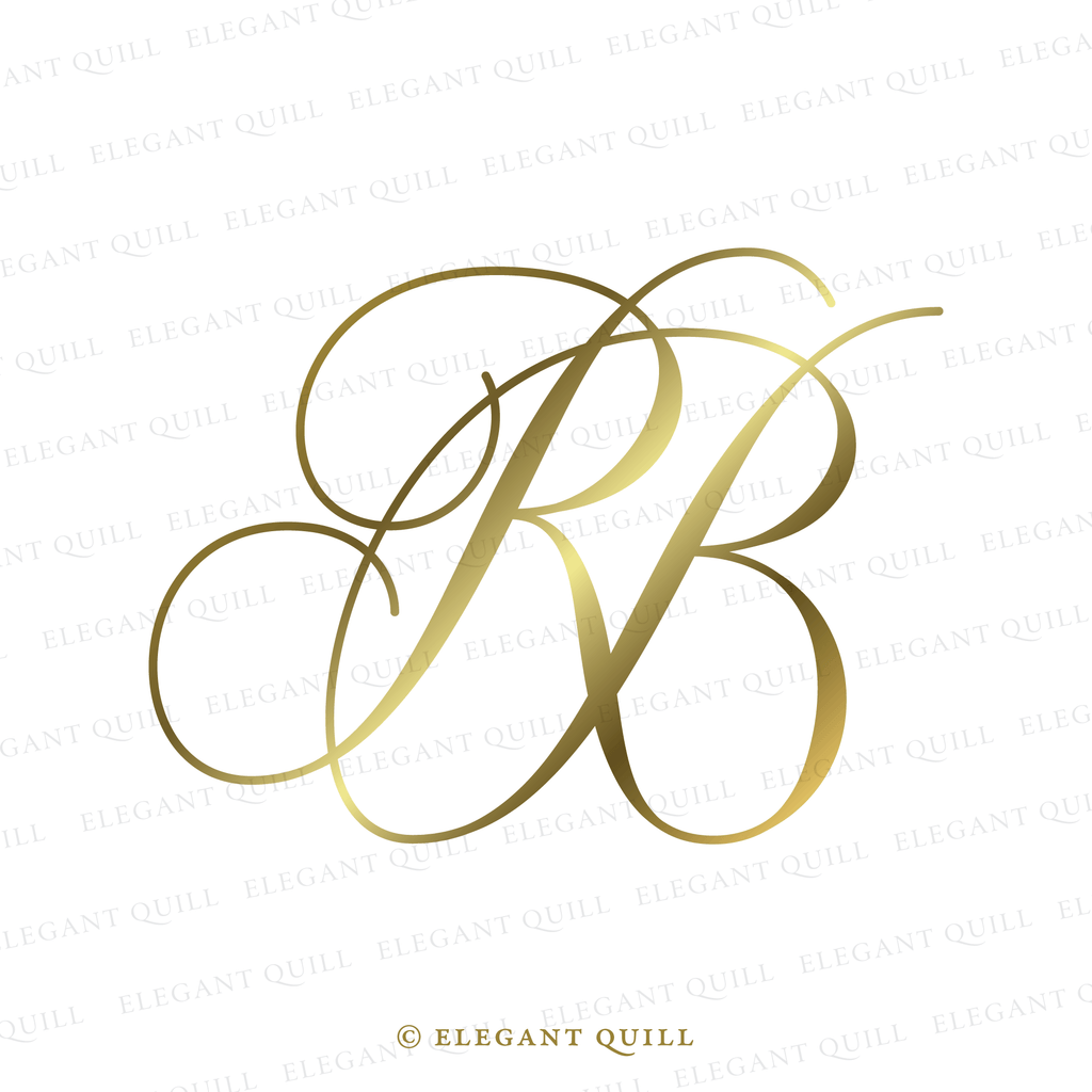 modern logo design, BR initials