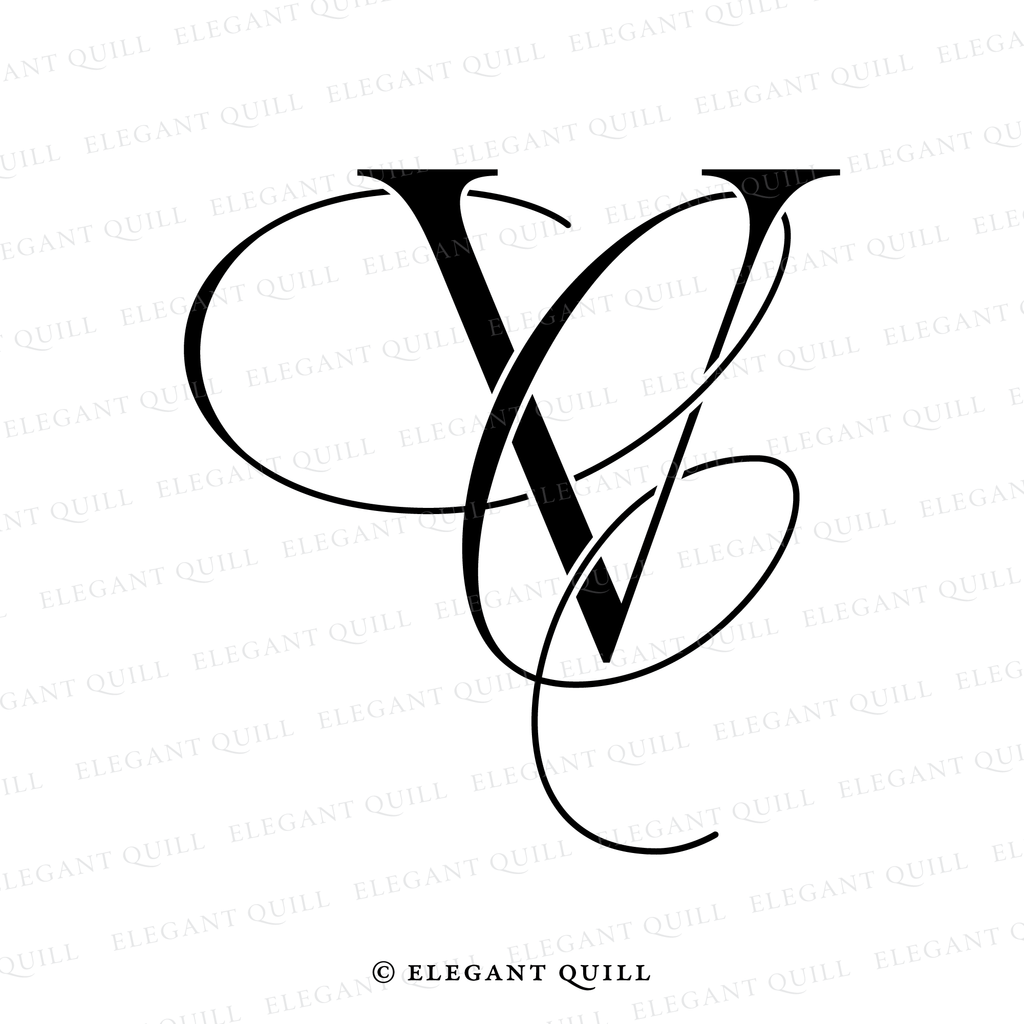 modern logo design, CV initials