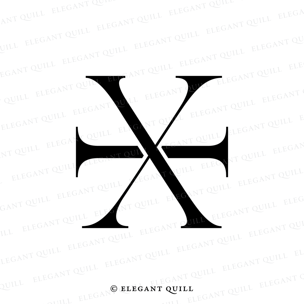 modern logo design, IX initials