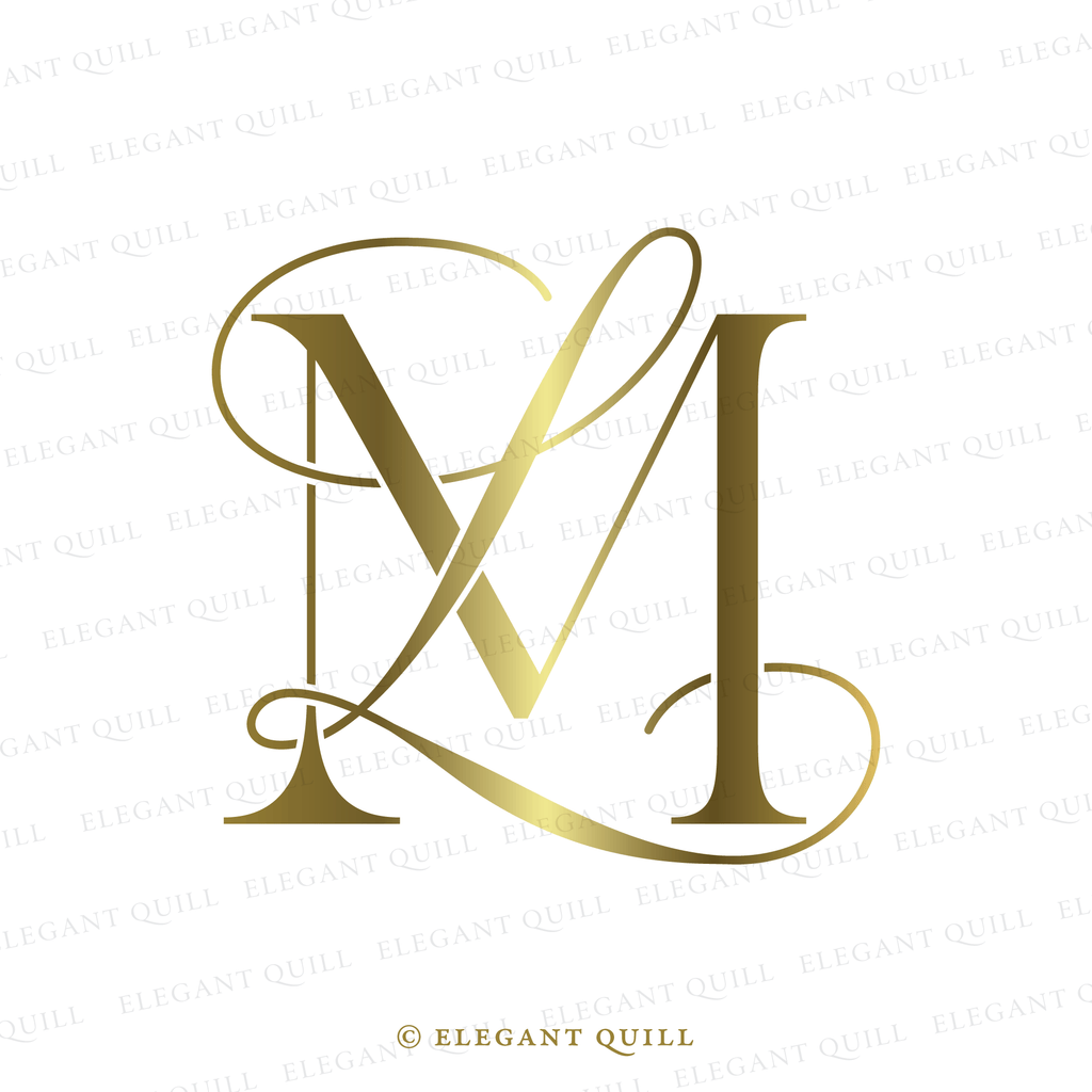 modern logo design, LM initials
