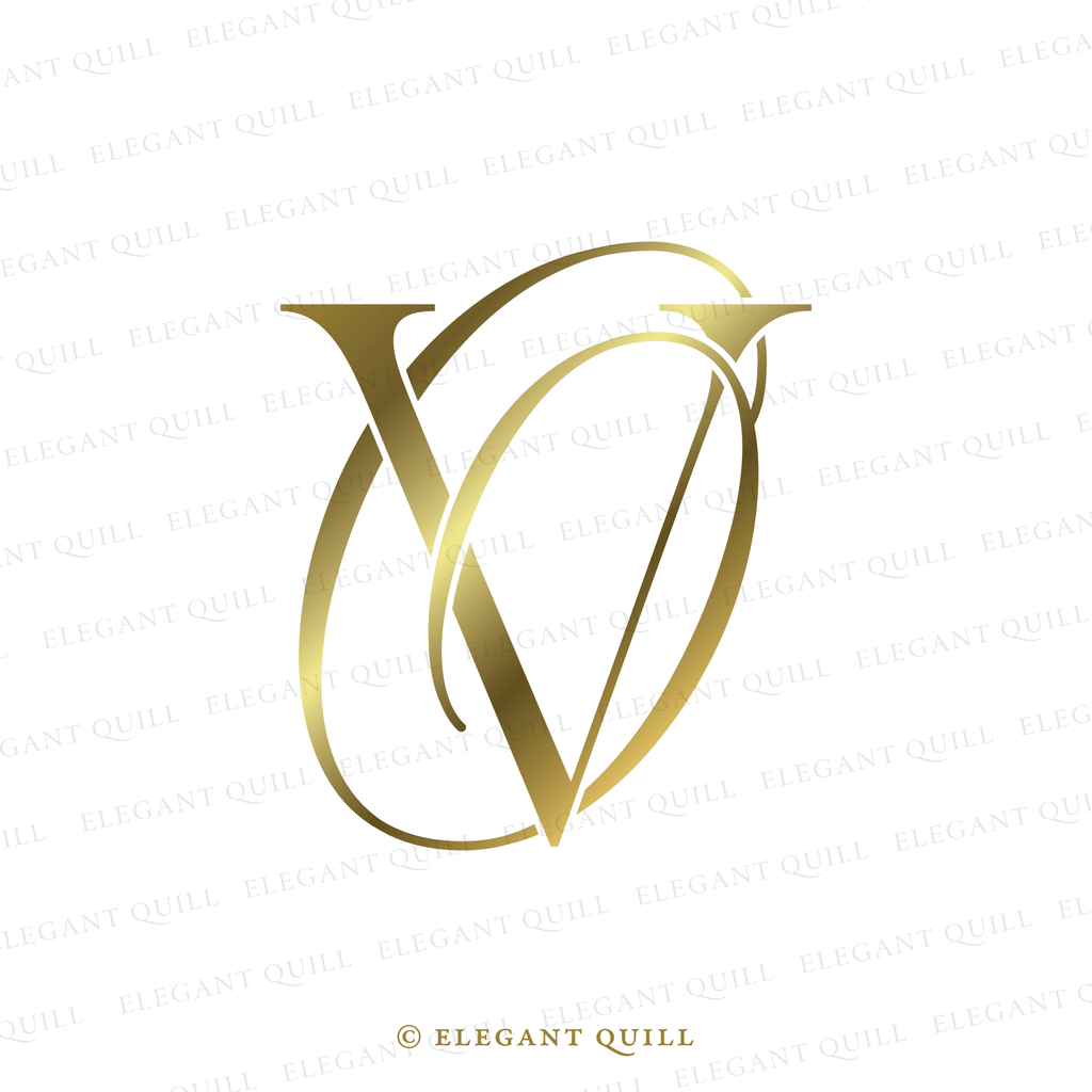 modern logo design, OV initials