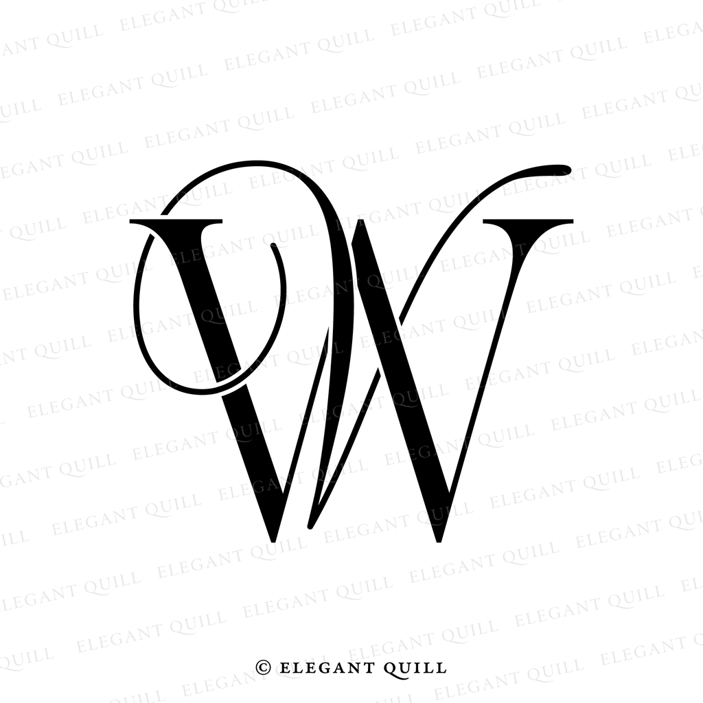modern logo design, VW initials
