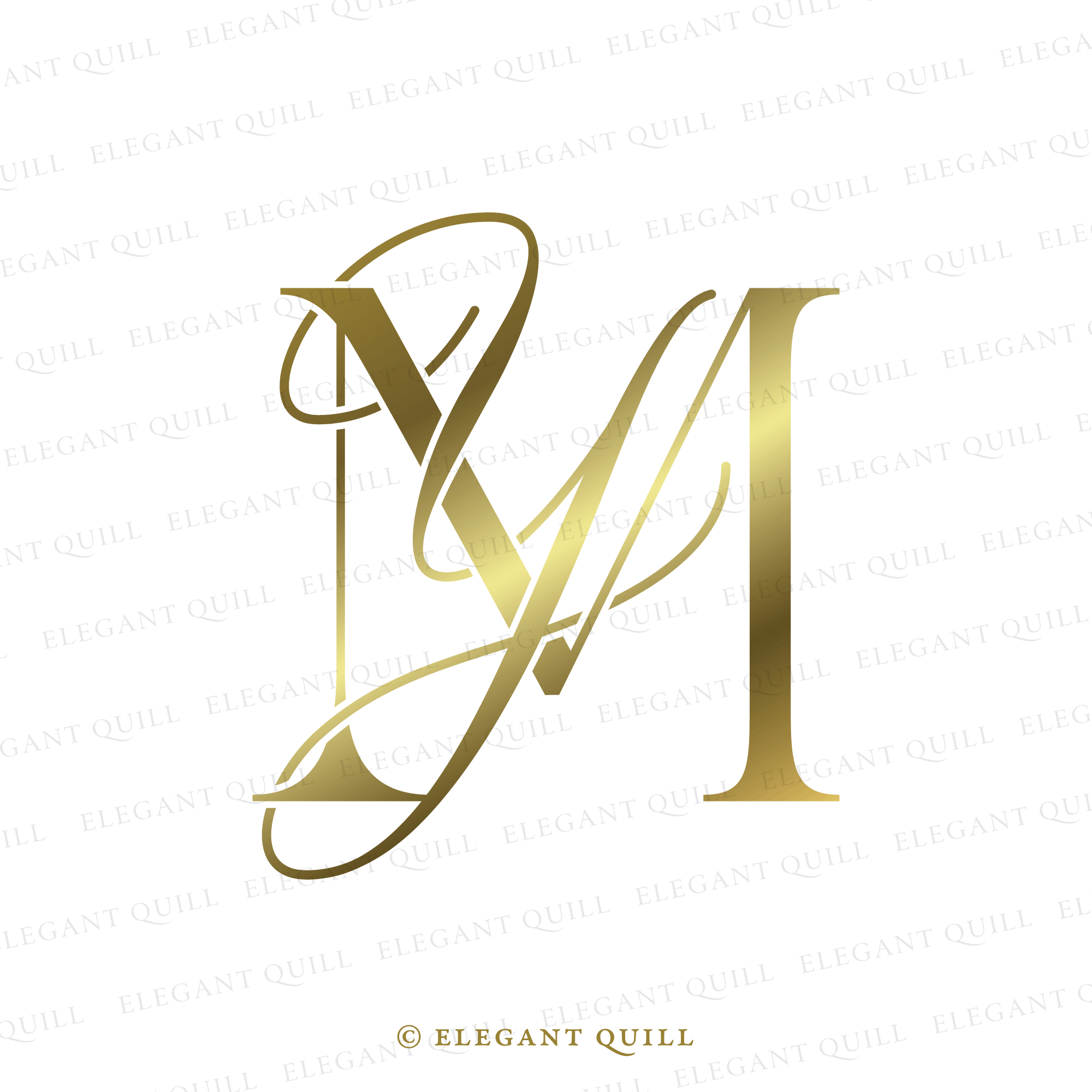 Elegant Wedding Monogram, Modern Wedding Logo Design, Wedding