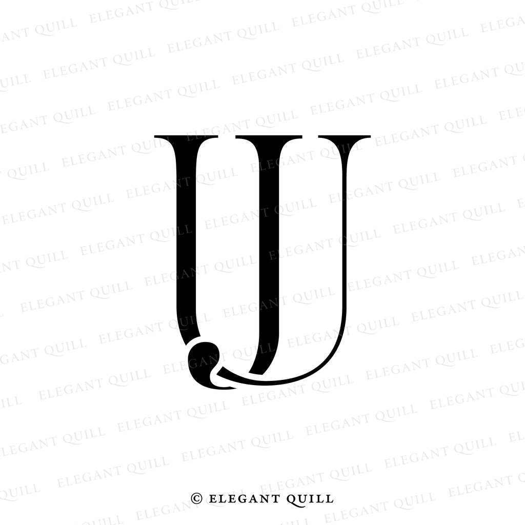 monogram, JU initials