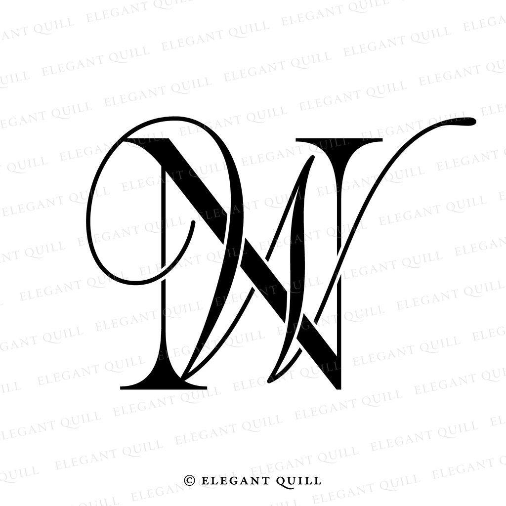 monogram, WN initials