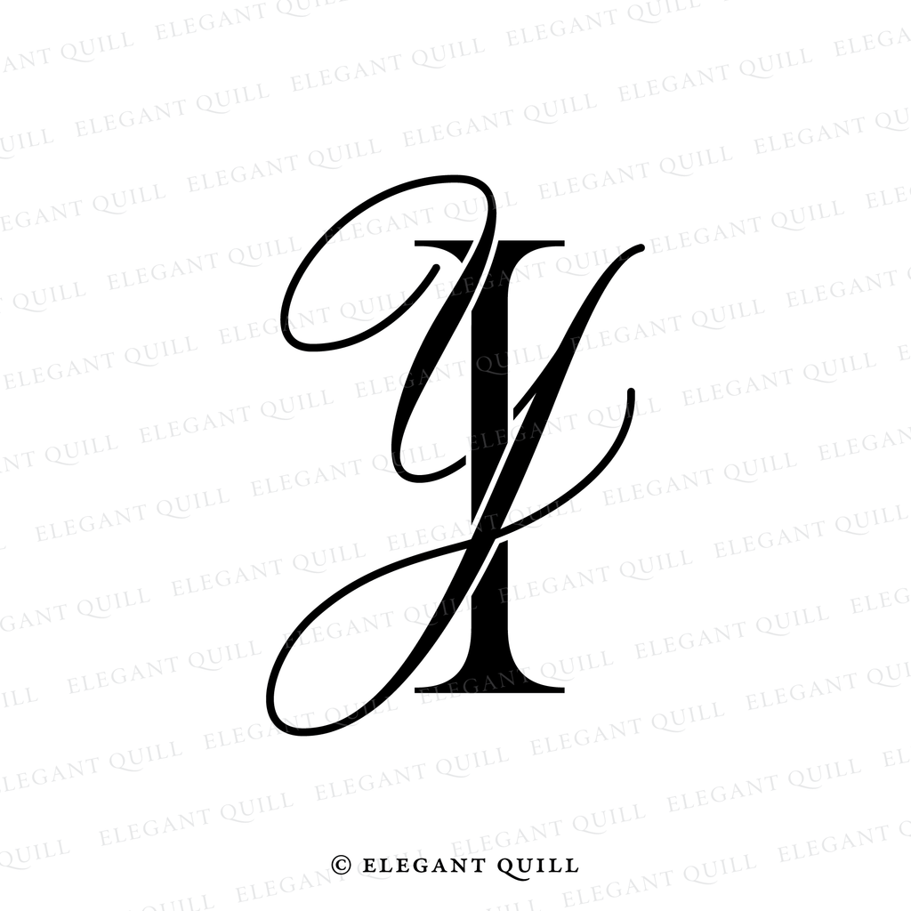 monogram, YI initials