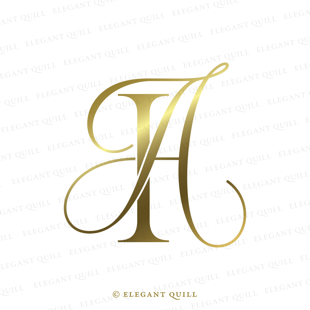 monogram initials, AI logo gold