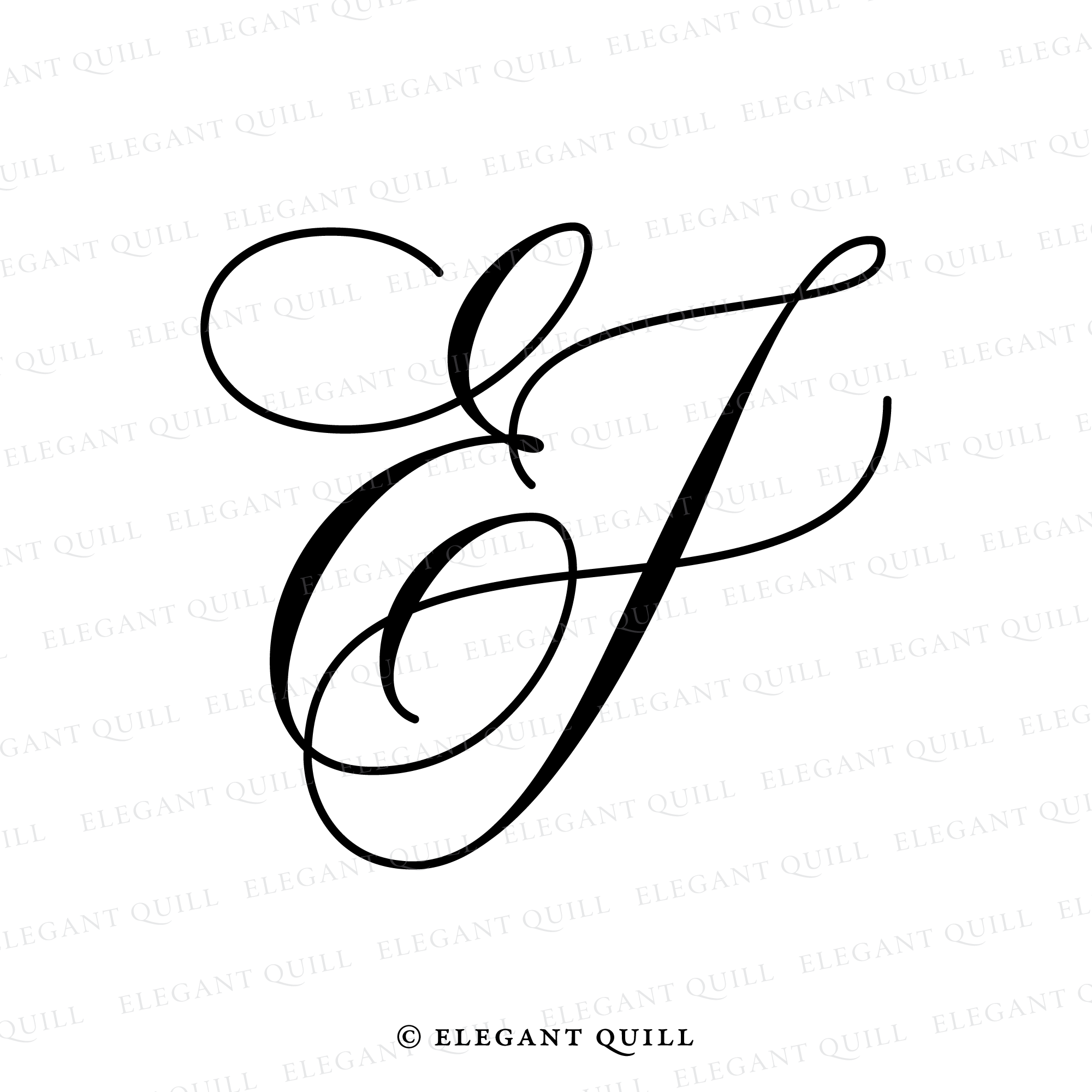Monogram Initials, EJ Logo – Elegant Quill