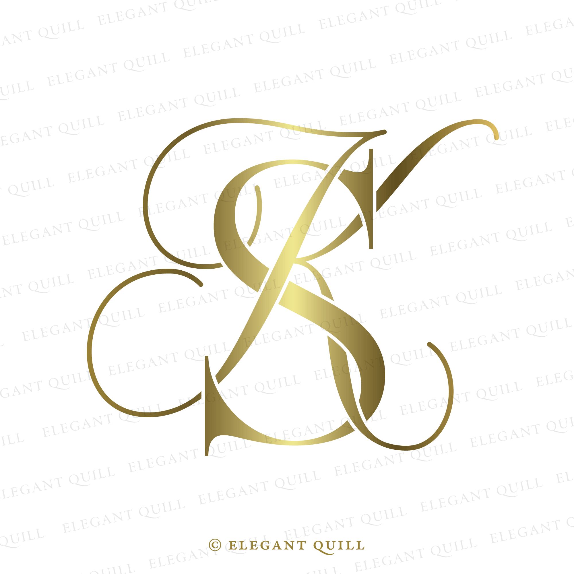 Initial KS letter luxury beauty flourishes ornament monogram logo — Vector