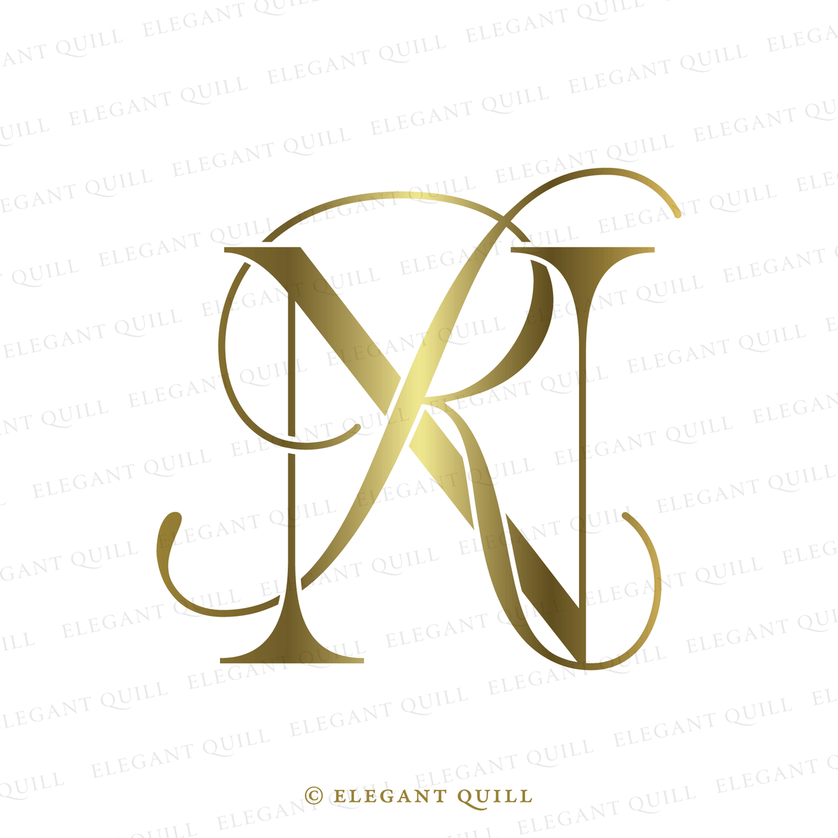 Monogram Initials, RN Logo – Elegant Quill