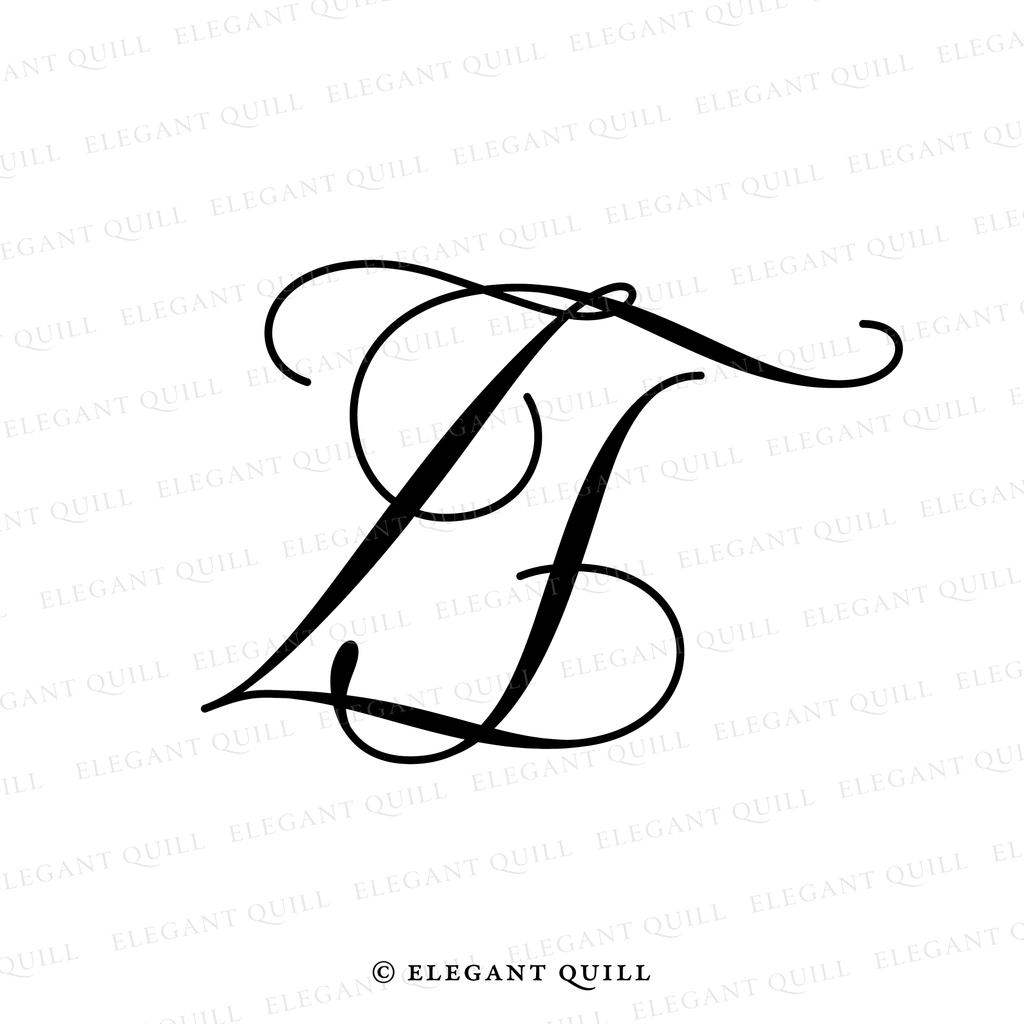 monogram initials, TZ logo