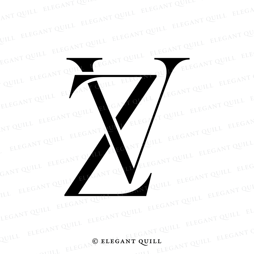 monogram initials, VZ