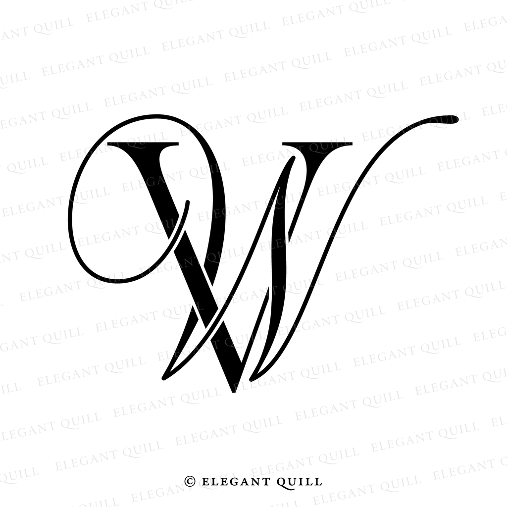 monogram initials WV