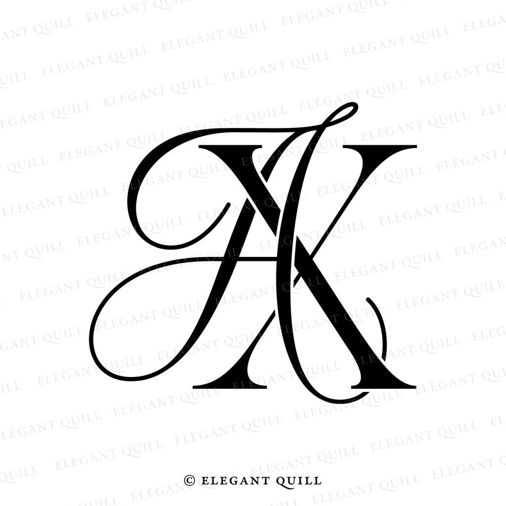 monogram logo AX initials