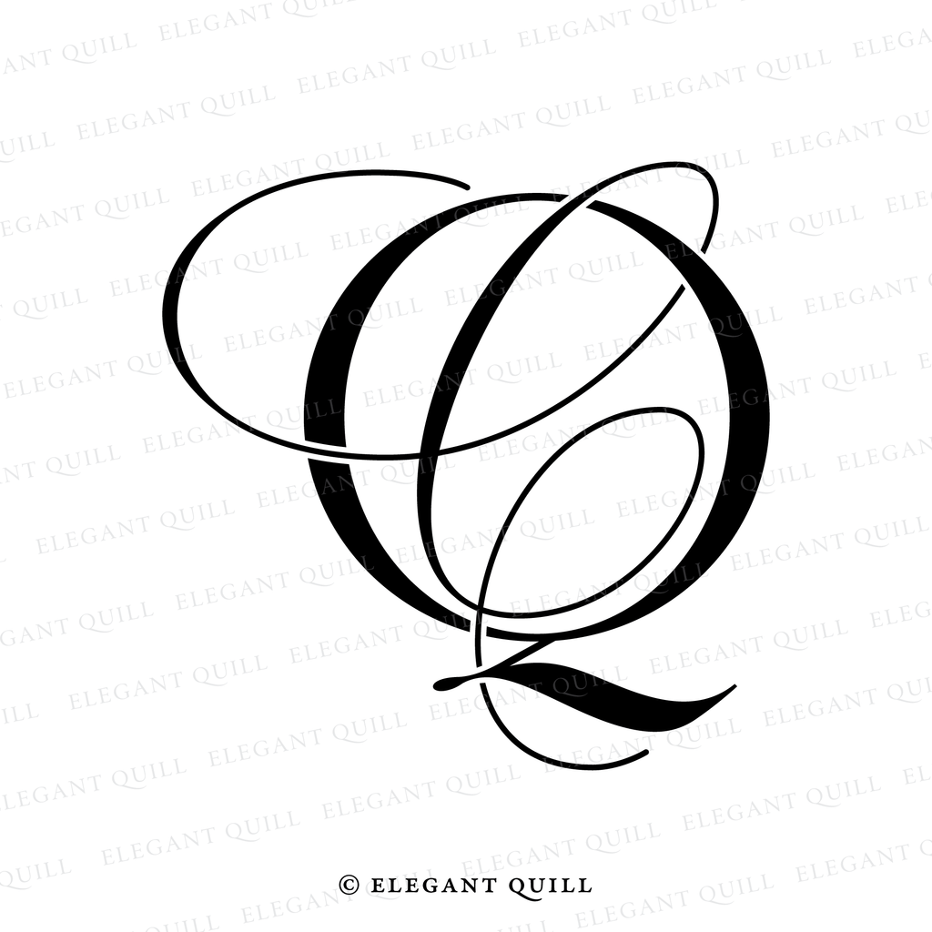 monogram logo, CQ initials