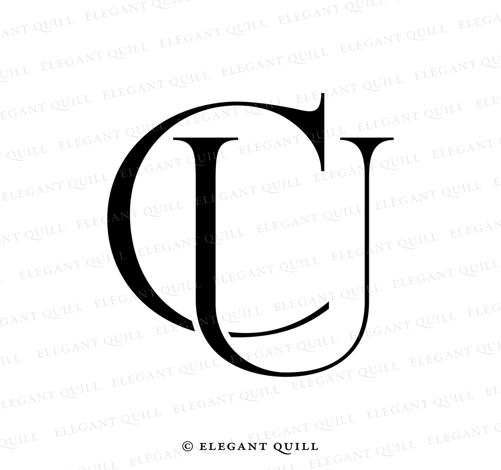 monogram logo, CU initials