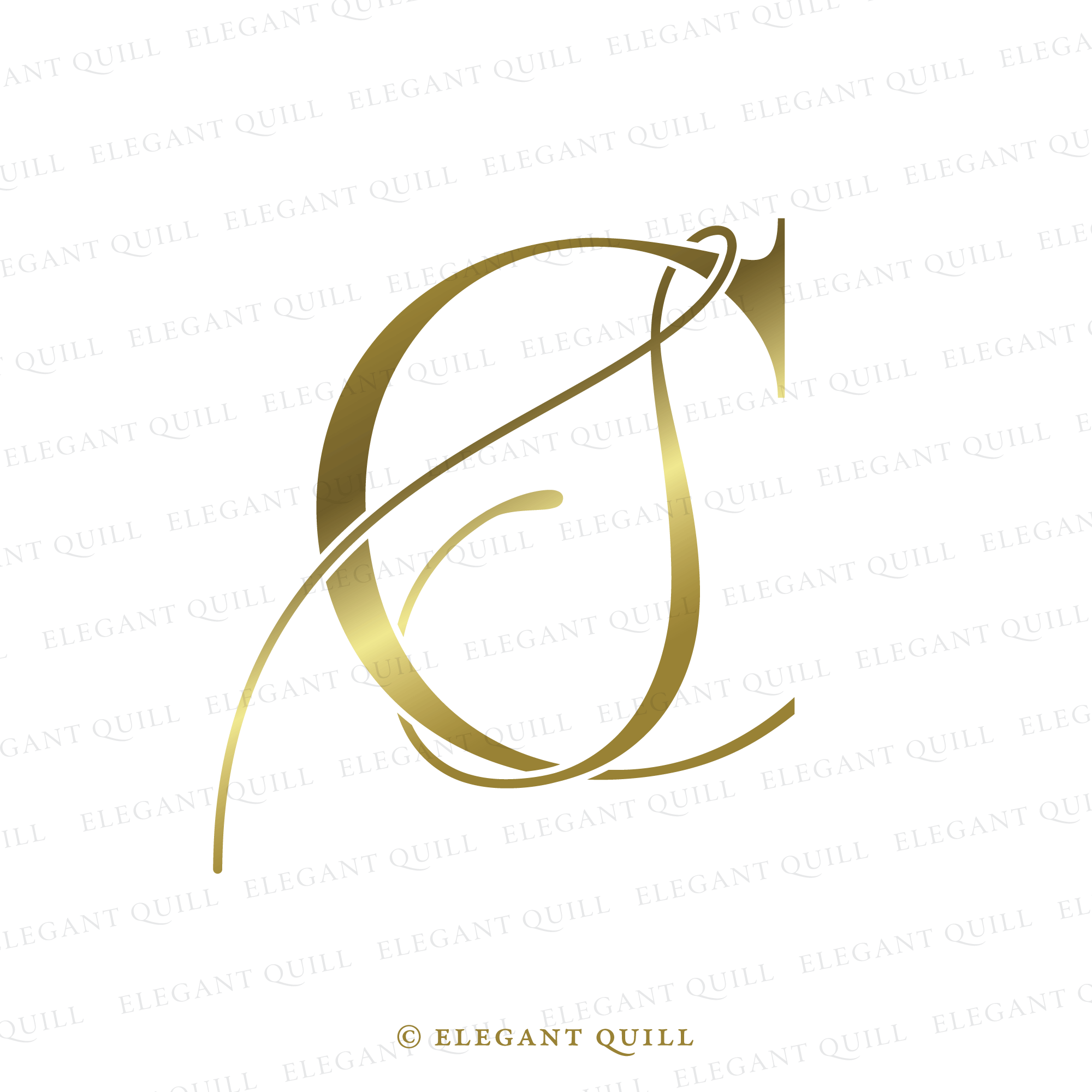 Sc Intitals Monogram Logo, SC Initials – Elegant Quill