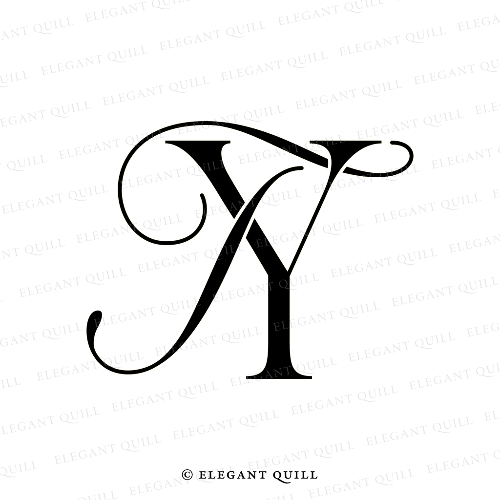 monogram logo, TY initials