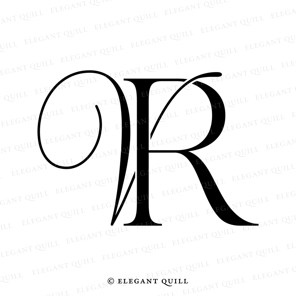 monogram logo, VR initials