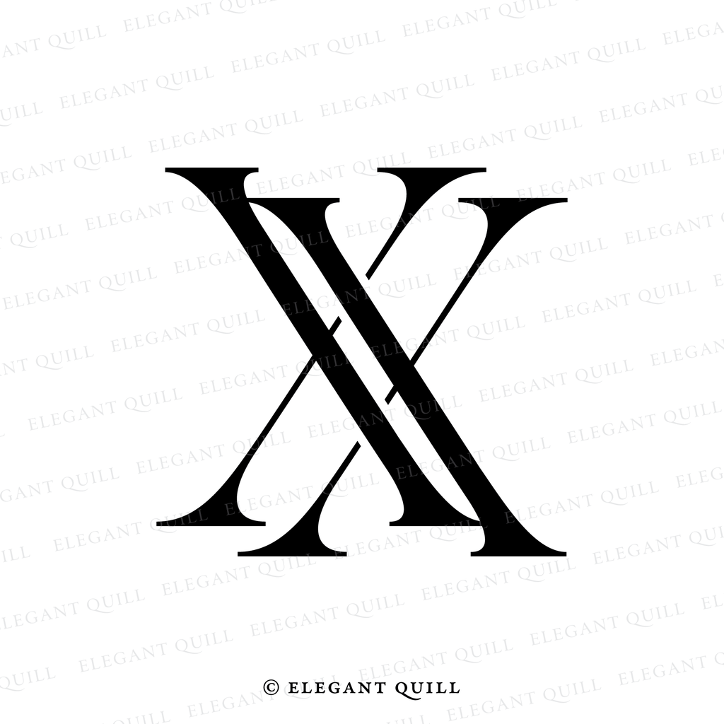 monogram logo, XX initials