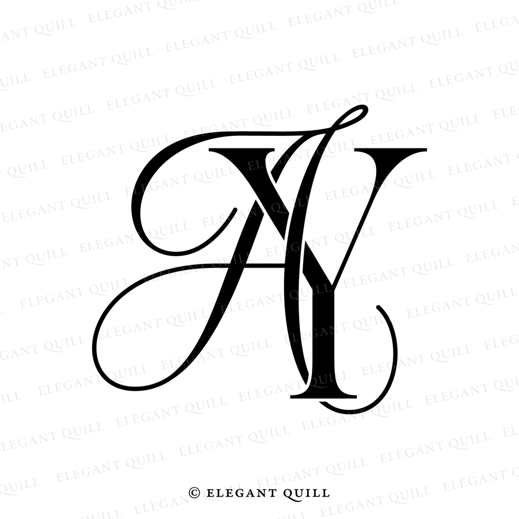 monogram logo design, AY initials