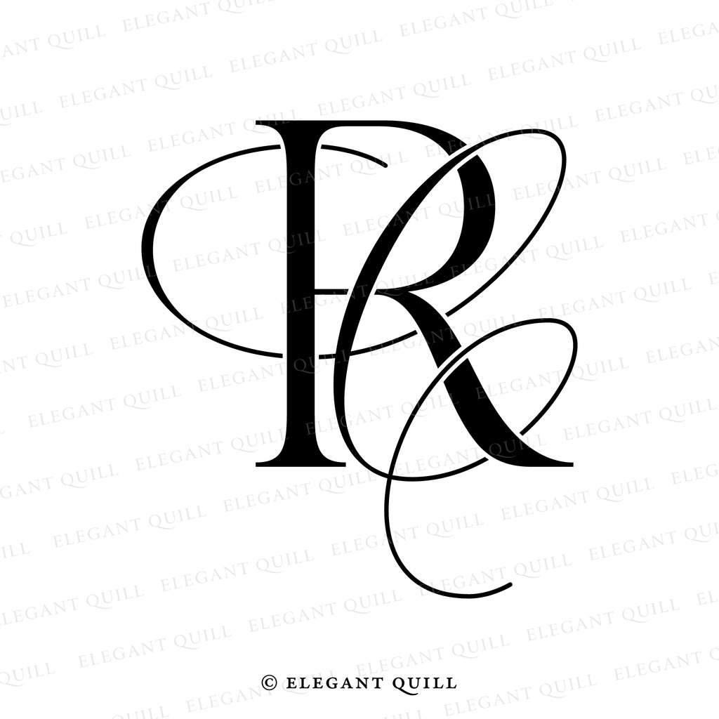 monogram logo design, CR initials