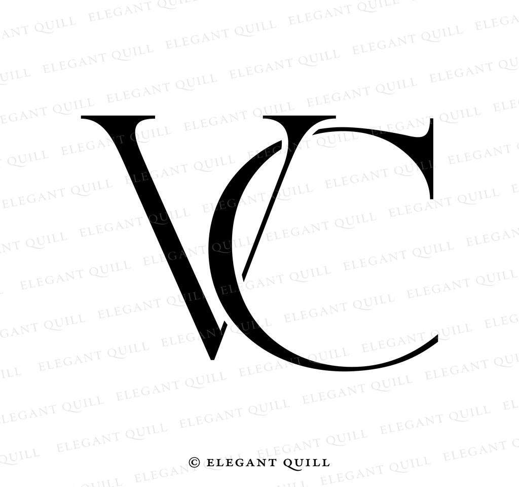 monogram logo design, CV initials
