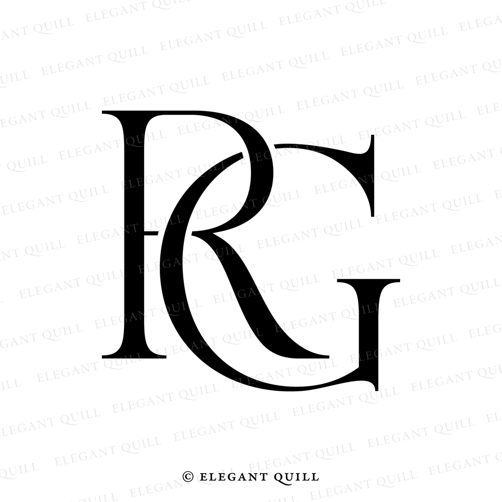 monogram logo design, GR initials