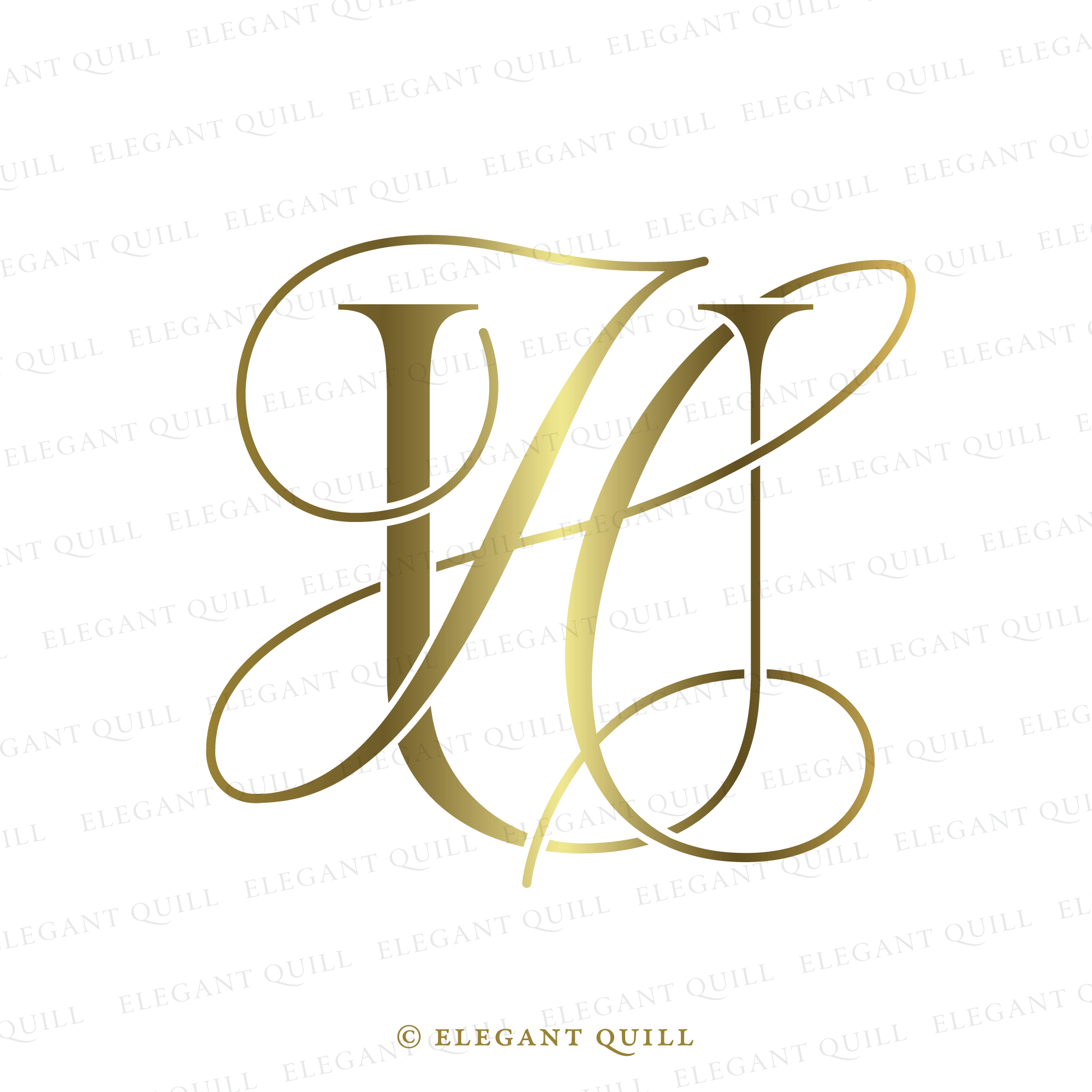 logotipo de monograma de letra ha ou hu com design de cartão de
