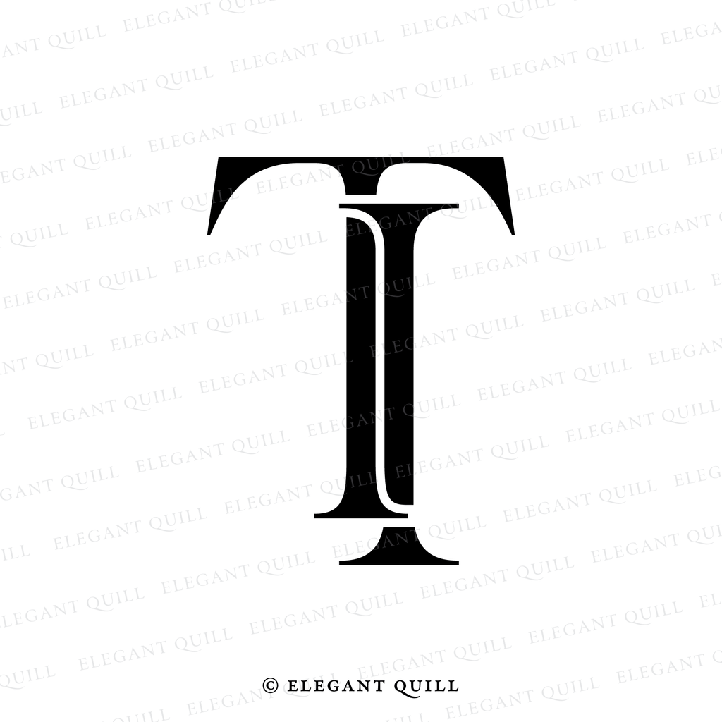 monogram logo design, IT initials