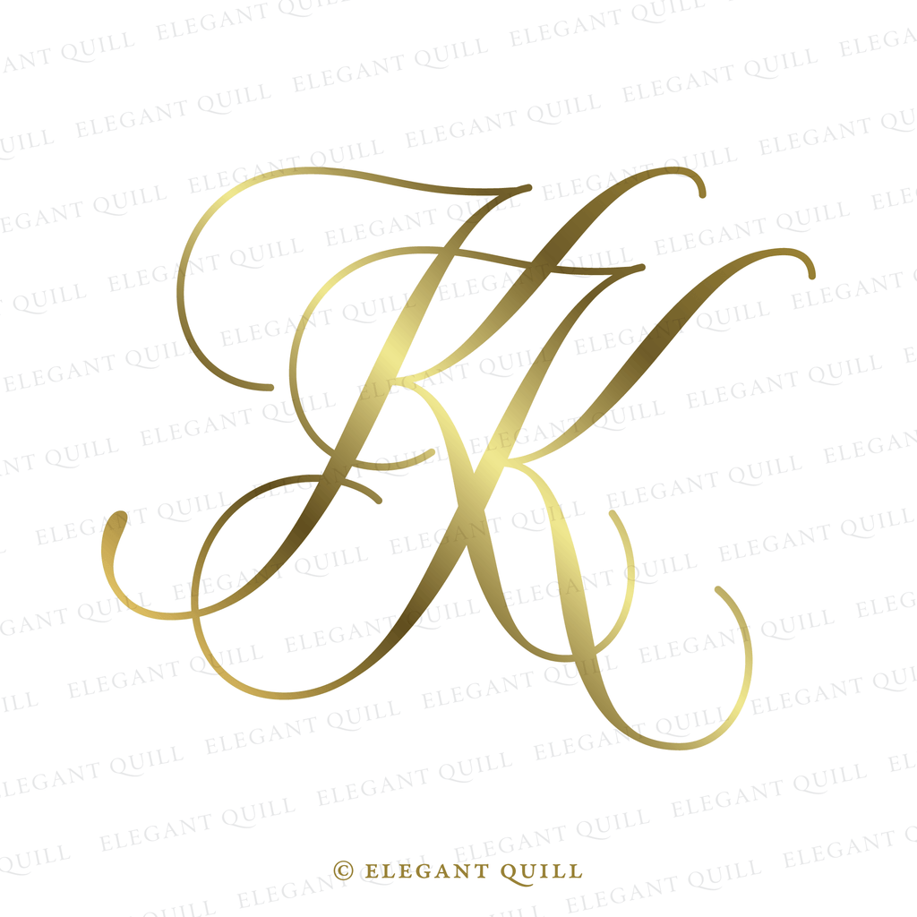monogram logo design, KK initials