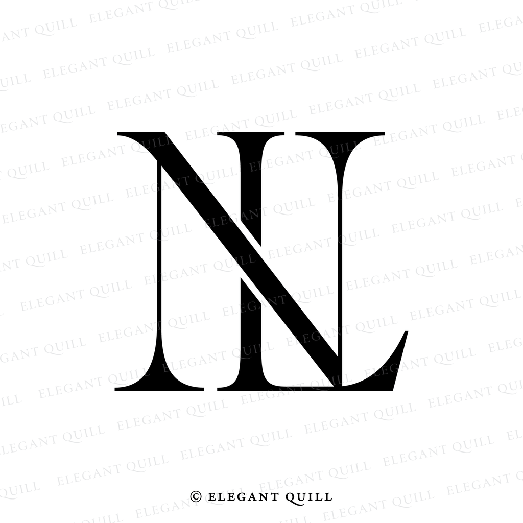 monogram logo design, LN initials