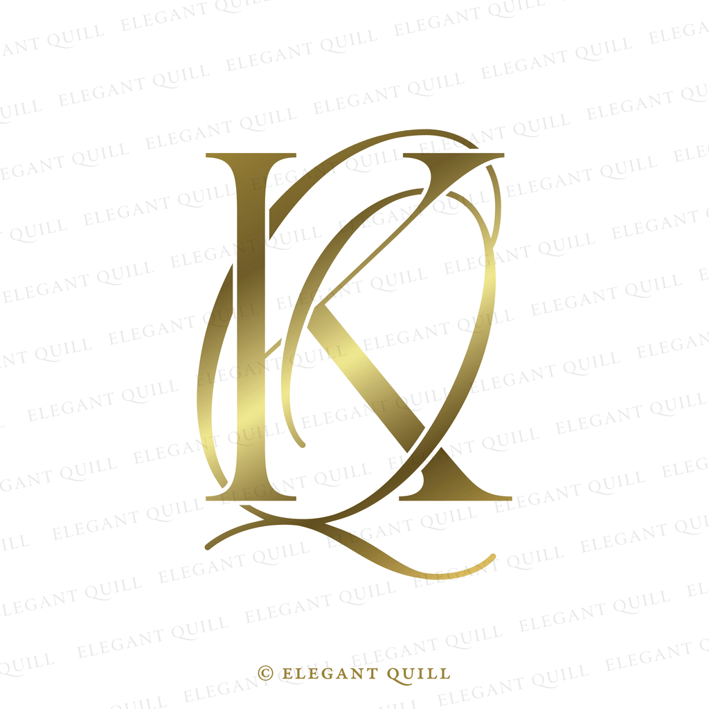 monogram logo design, QK initials