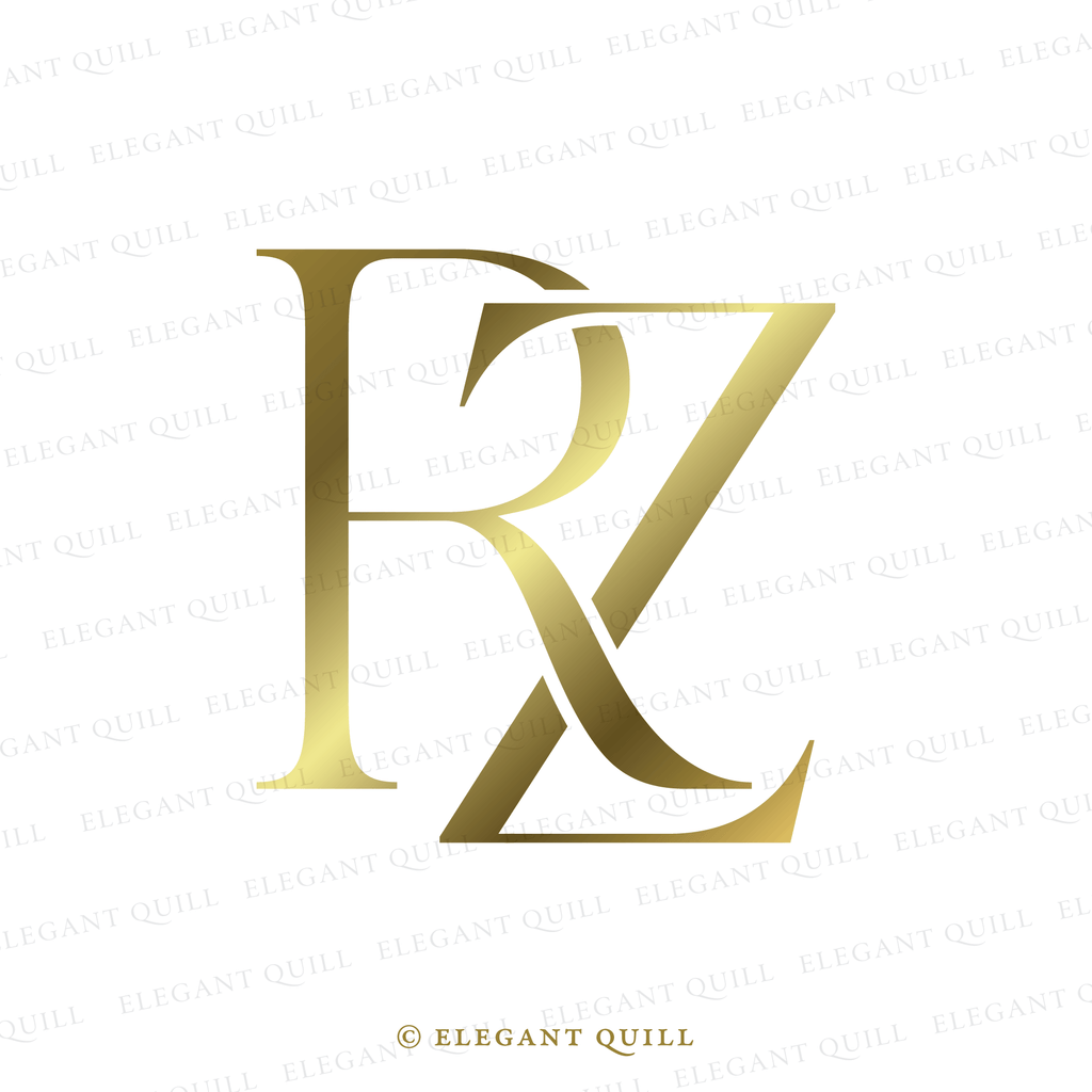 monogram logo design, RZ initials