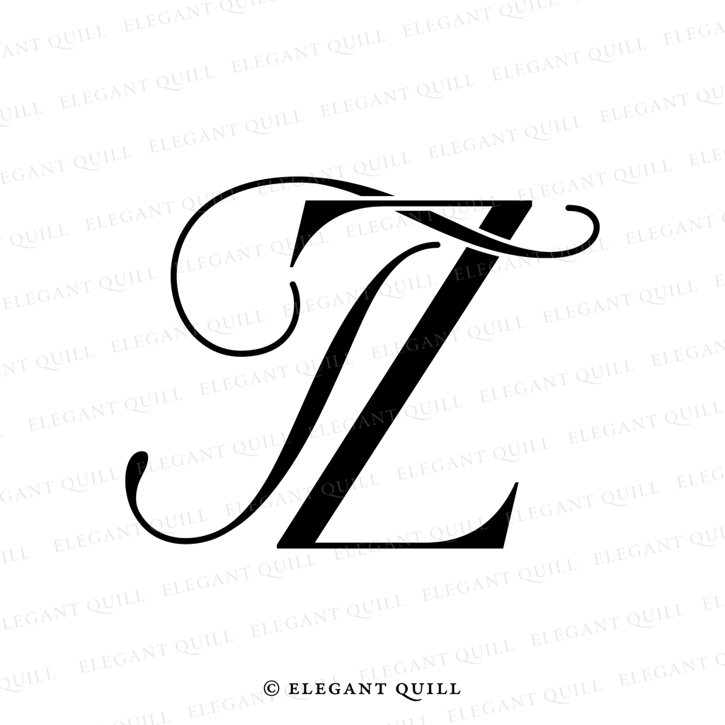 monogram logo design, TZ initials