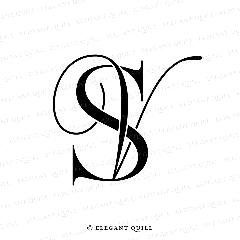 monogram logo design, VS initials