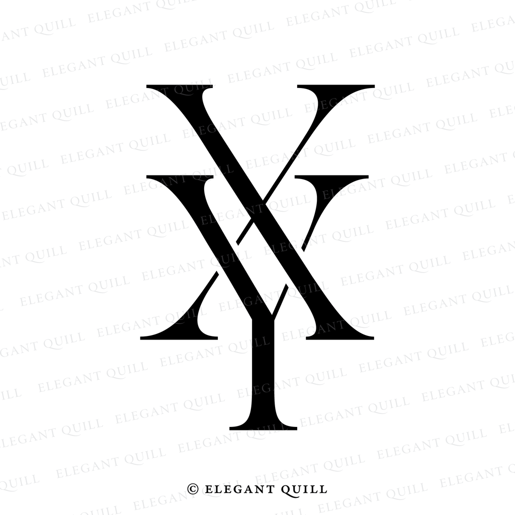 monogram logo design, XY initials