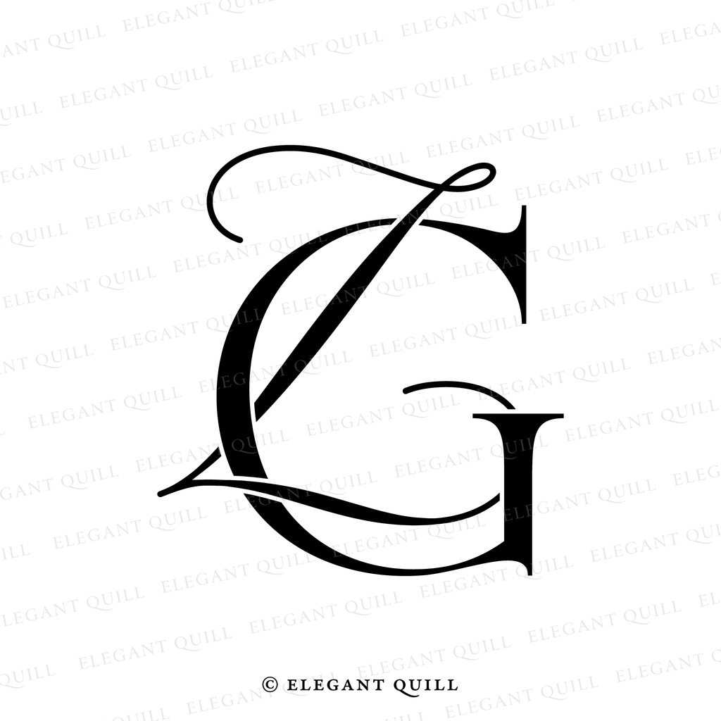monogram logo design, ZG initials