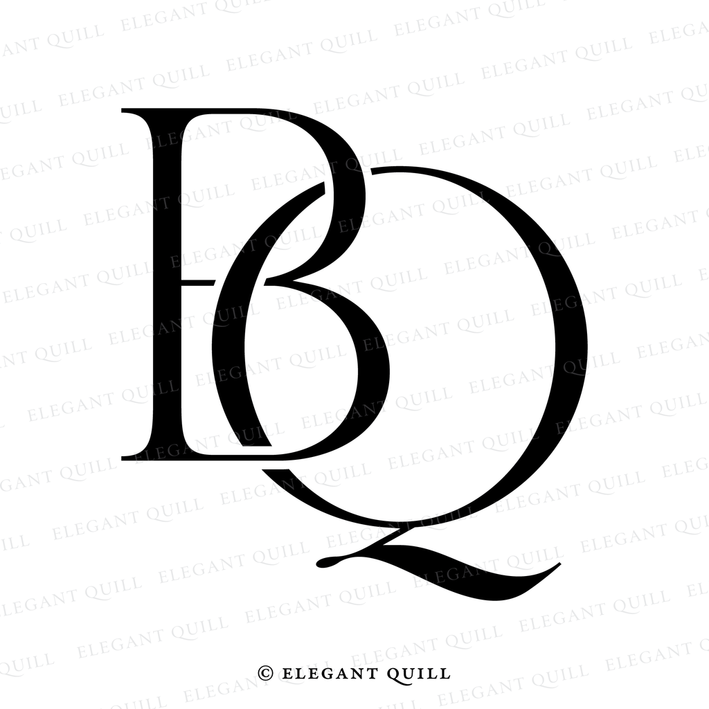 personal brand logo, BQ initials