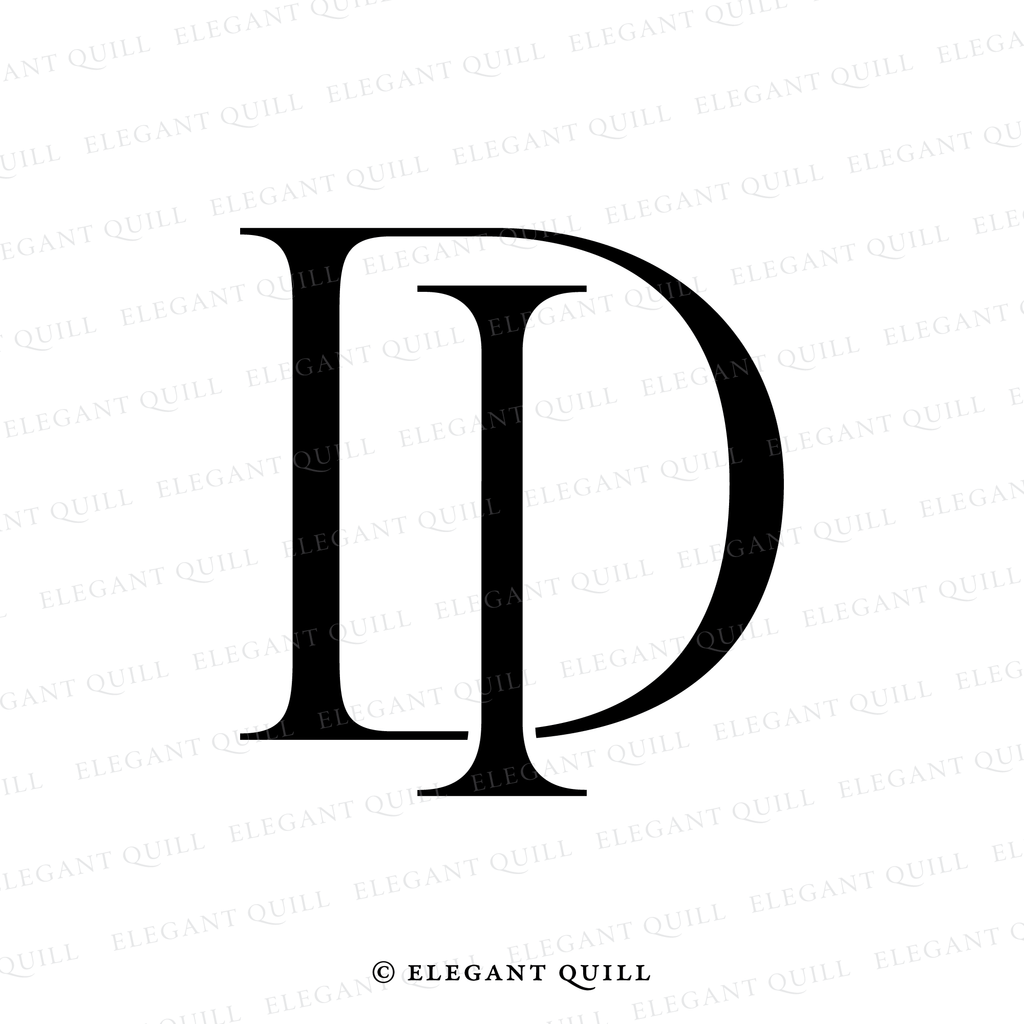 personal brand logo, DI initials