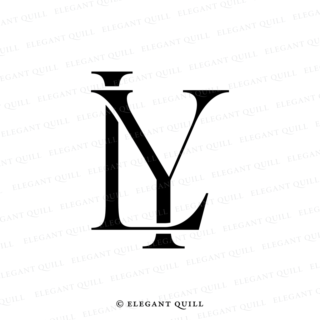 personal brand logo, LY initials