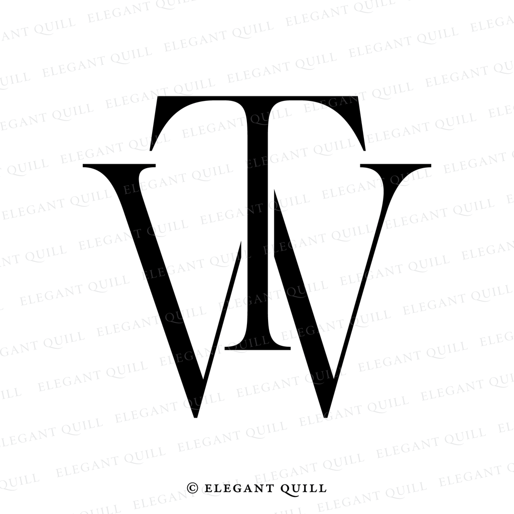 personal brand logo, TW initials