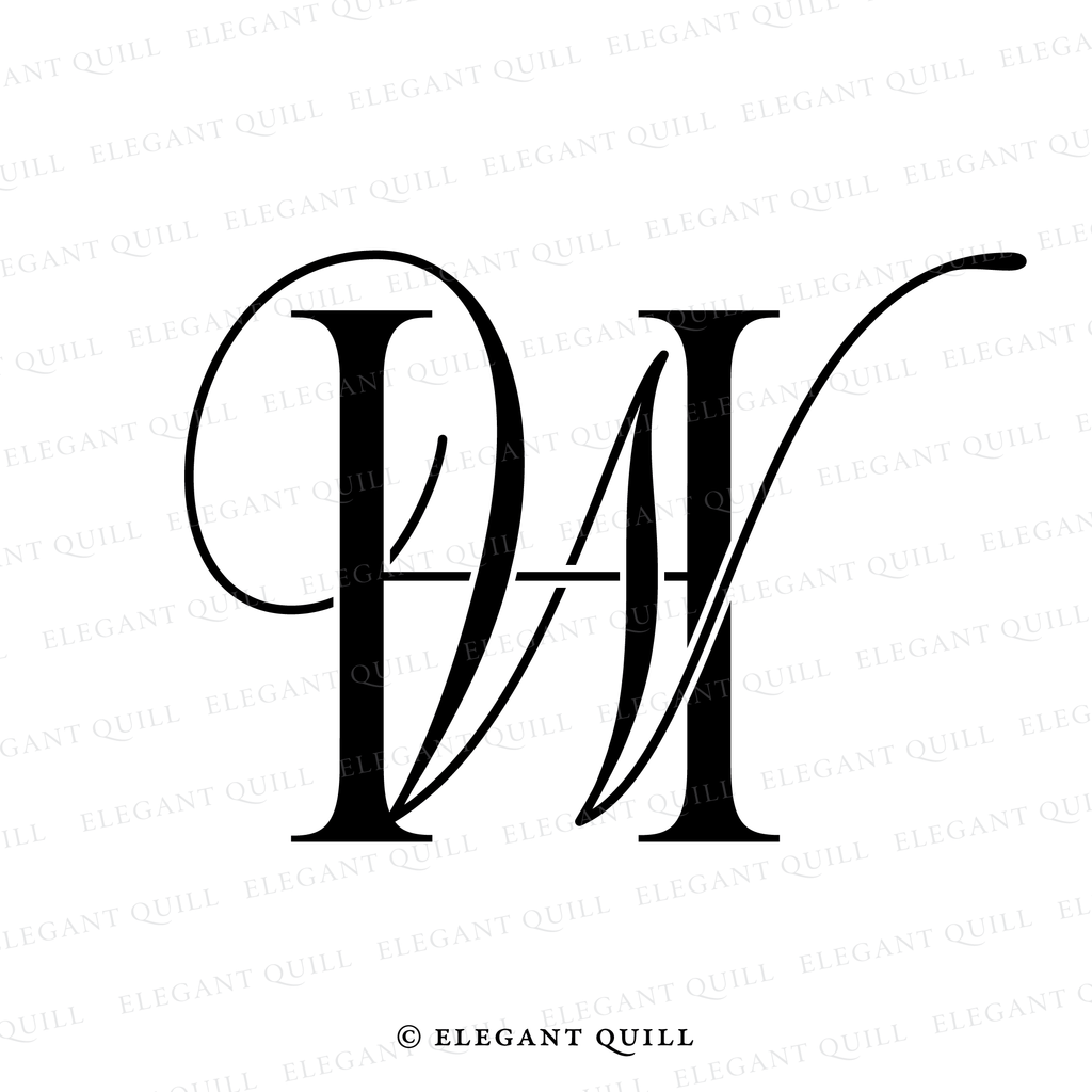 personal brand logo, WH initials