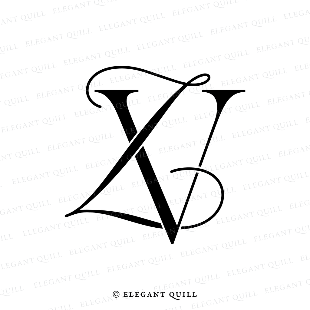 personal brand logo, ZV initials
