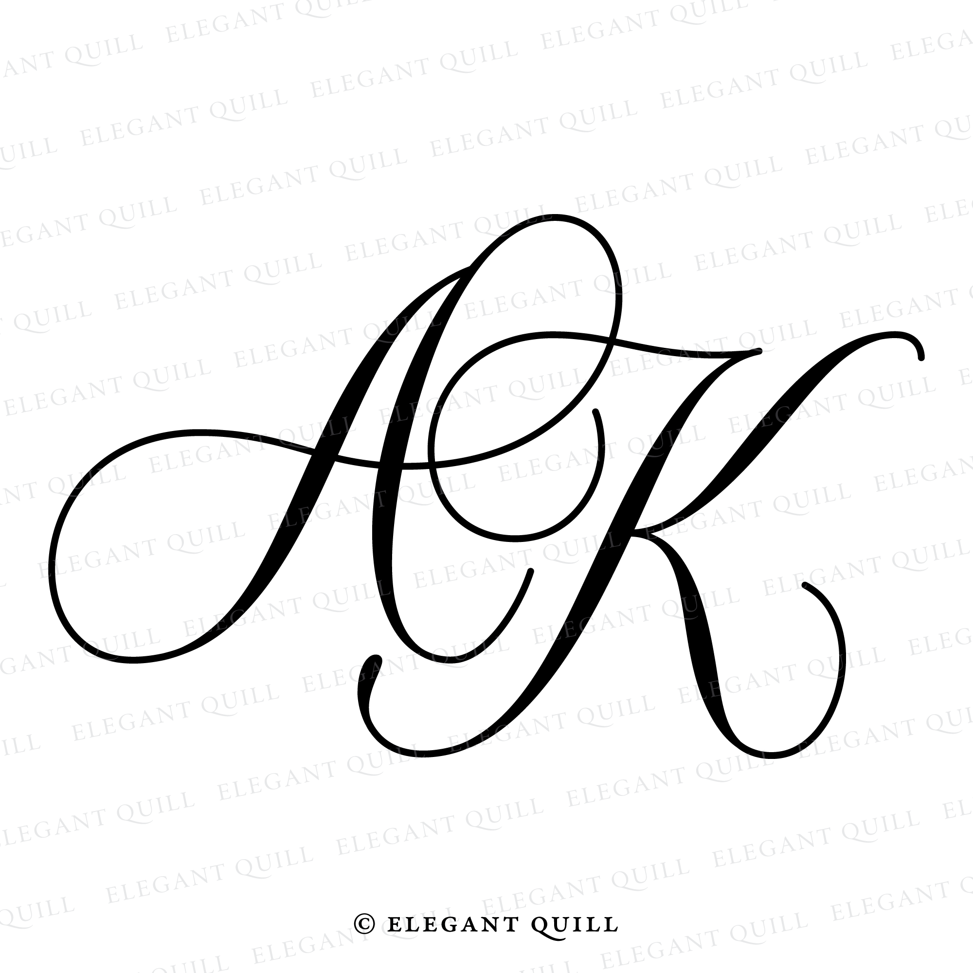 Monogram Ak Letters Ak Stock Vector (Royalty Free) 718708045 | Shutterstock