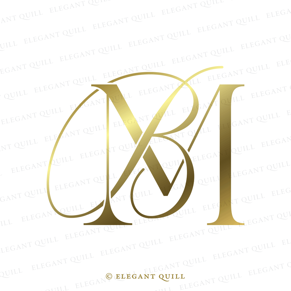 personal logo, BM logo gold