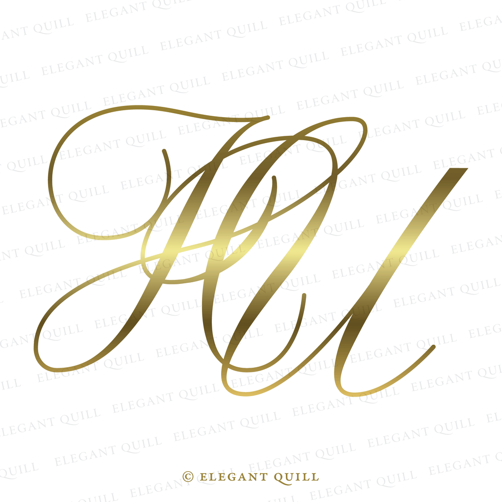 personal logo, HU initials