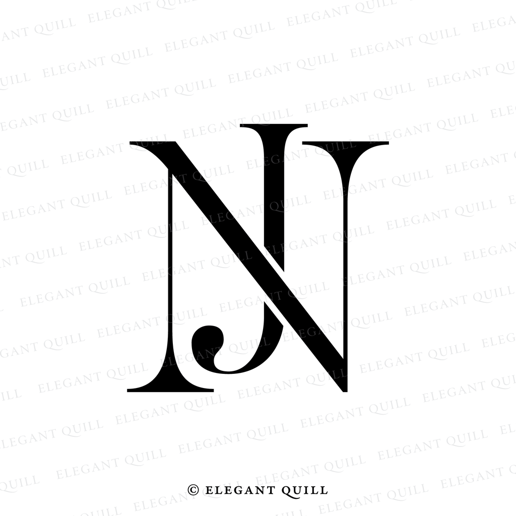 personal logo, JN initials